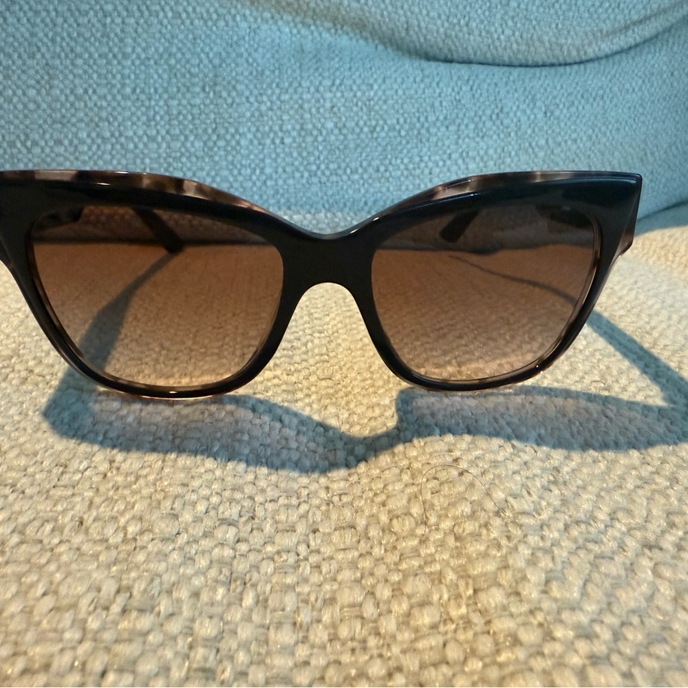 Prada Black and Brown Cat-Eye Glasses